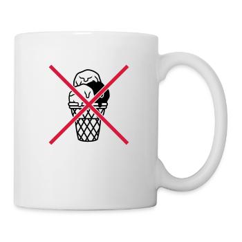 Bouclier pas de boules de glace gaufre - Mug blanc - blanc - Droite