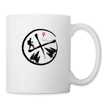 geocache schnitzeljagd outdoor-life wanderheld - Tasse - Weiß - Rechts