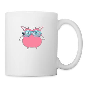Owl, Comic,mint,Sonnenbrllle, spacebrille,sommer, - Mug - white - Right