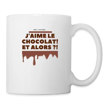 j'aime le chocolat - Mug blanc - blanc - Droite