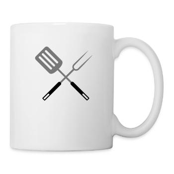Barbecue Pan Turner Grill Fork Grill Master - Mug blanc - blanc - Droite