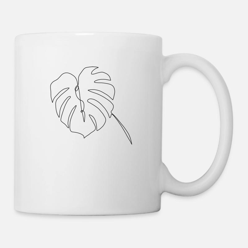 Monstera lineart - Mug - white