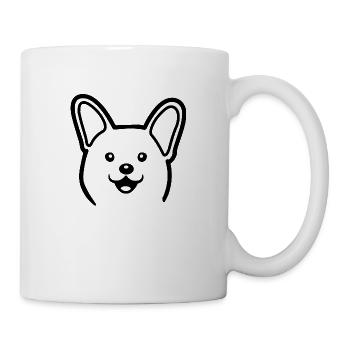 Chien Corgi race canine - Mug blanc - blanc - Droite