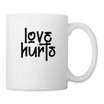 love hurts love font funny saying - Mug - white - Right