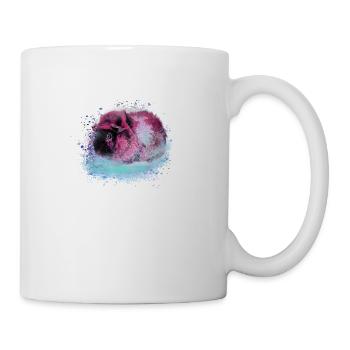 cochon d’Inde, graffiti, peinture, rose, rose, pop-art - Mug blanc - blanc - Droite