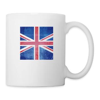Grunge Union Jack British Flag - Mug - white - Right