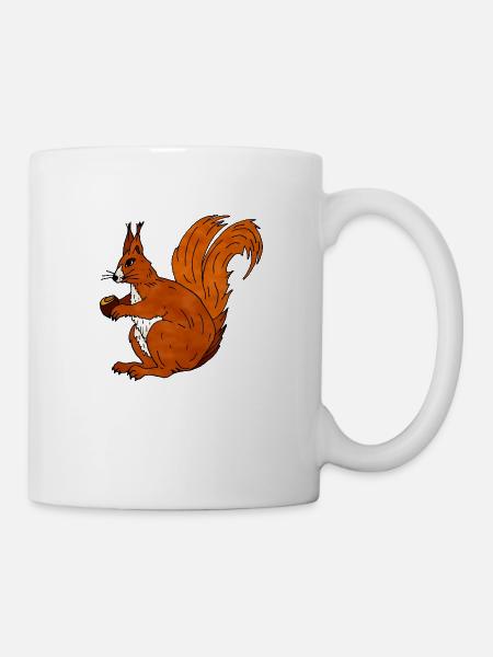 Eichhörnchen - Tasse - Weiß