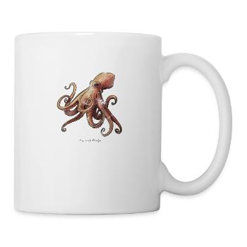 Figure de Poulpe - Mug blanc - blanc - Droite