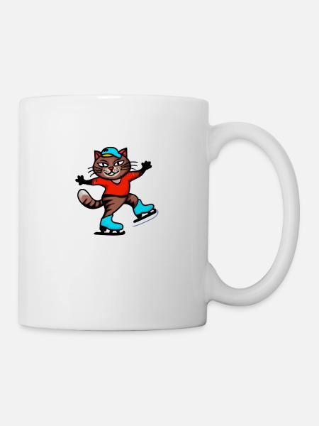 Patinage de chat - Mug blanc - blanc