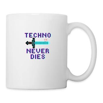 Techno Stirbt Nie - Design - Tasse - Weiß - Rechts