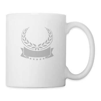 Laurel Wreath Banner Stars Empty - Mug - white - Right
