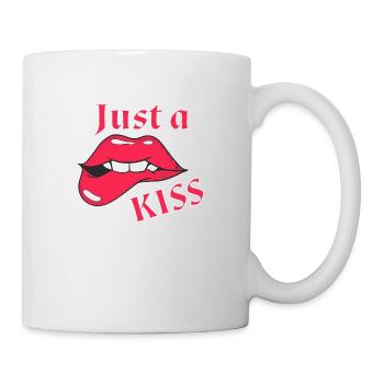 Nur ein Kuss - Tasse - Weiß - Rechts