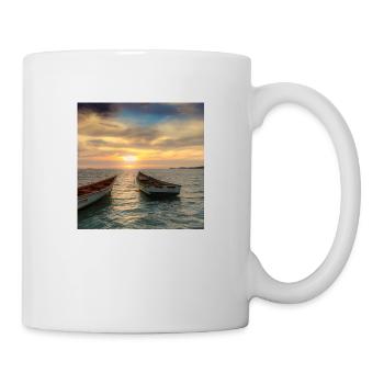 coucher de soleil exotique - Mug blanc - blanc - Droite