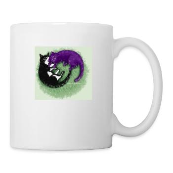 Ying Yang Katzen - Tasse - Weiß - Rechts