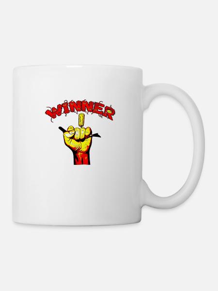 Gewinner Hauptkorkenzieher - Tasse - Weiß