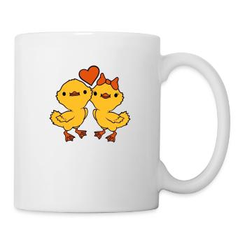 Heart 2 Chicks Pair - Mug - white - Right