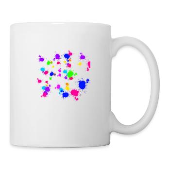 Bunte Kleckserei - Tasse - Weiß - Rechts