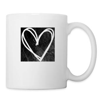 Individuelles Herzdesign - Tasse - Weiß - Rechts