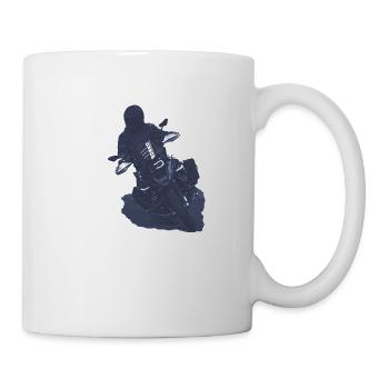 GS Fahrer Schräglage grau - Tasse - Weiß - Rechts