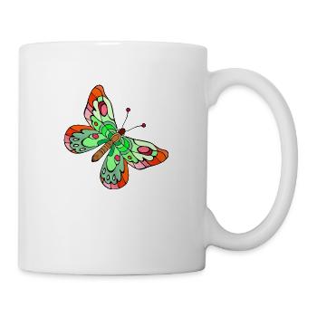 Papillon - Mug blanc - blanc - Droite