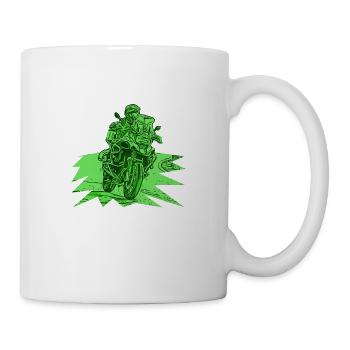 Courbe Adventure Bike vert - Mug blanc - blanc - Droite
