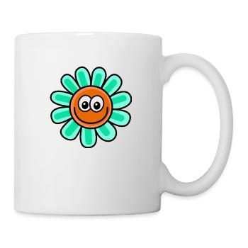 Smiling Cartoon Flower - Mug - white - Right