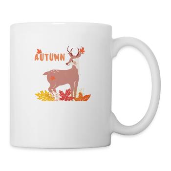 Leaf Autumn Tree Orange Fall Leaves Season - Mug - white - Right