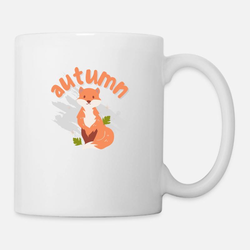 Leaf Autumn Tree Orange Fall Leaves Season - Mug - white