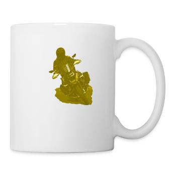 GS Fahrer Schräglage gelb - Tasse - Weiß - Rechts