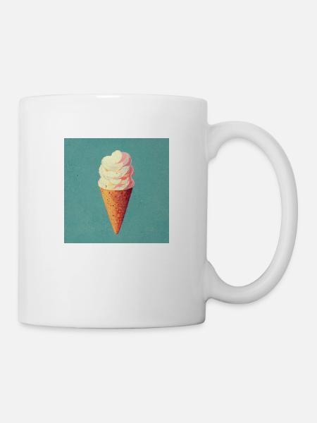 Eiscreme - Tasse - Weiß