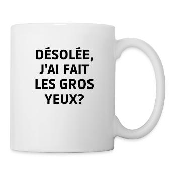 les gros yeux - Mug blanc - blanc - Droite