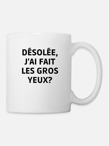 les gros yeux - Mug blanc - blanc