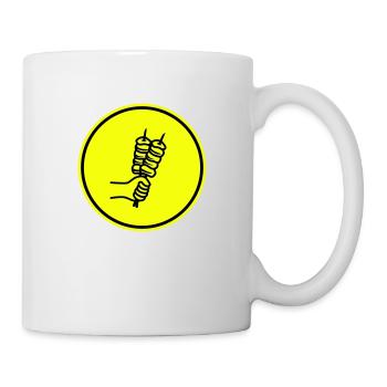 Spieß grill Icon - Tasse - Weiß - Rechts