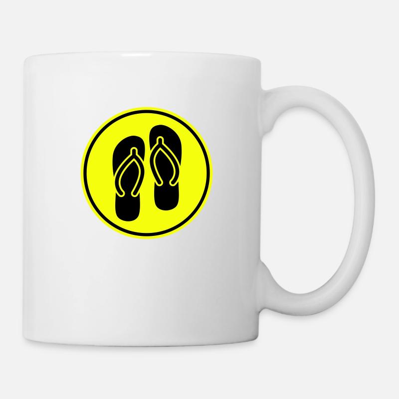 Badelatschen icon - Tasse - Weiß