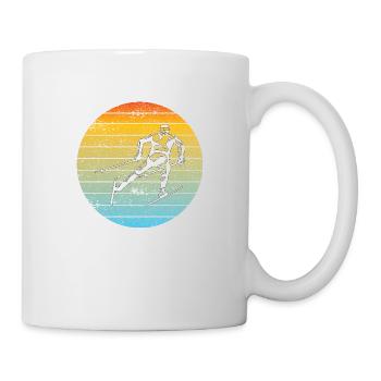 Skifahrer Weihnachten Ski Wintersport Skifahren - Tasse - Weiß - Rechts