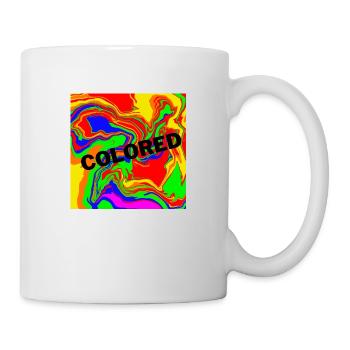 Liquefied and colorful design "COLORED" - Mug - white - Right
