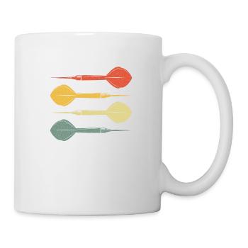 Fléchettes Dart vintage rétro - Mug blanc - blanc - Droite