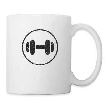 Haltère - Mug blanc - blanc - Droite