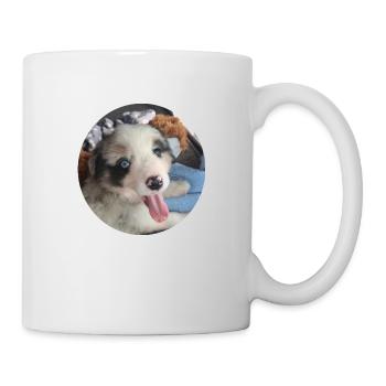 Ein ganz junger Australien Shepherd - Tasse - Weiß - Rechts