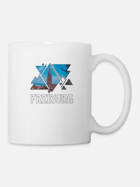 Freiburg Deutschland Stadt Skyline Heimat Liebe - Tasse - Weiß