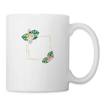 Tropical flowers customizable - Mug - white - Right