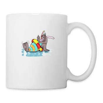 Ce lion de mer est prêt pour une belle baignade - Mug blanc - blanc - Droite