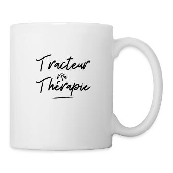 tracteur ma thérapie - idée cadeau - sport humour - Mug blanc - blanc - Droite