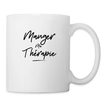 Manger ma thérapie - idée cadeau - sport humour - Mug blanc - blanc - Droite