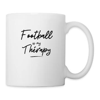 football is my thérapy - idée cadeau - sport - Mug blanc - blanc - Droite