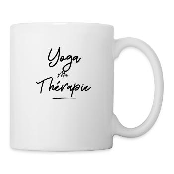 Yoga ma thérapie - idée cadeau - sport humour - Mug blanc - blanc - Droite