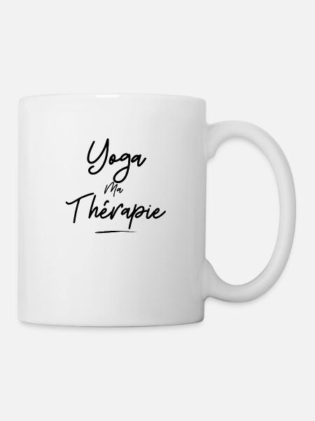 Yoga ma thérapie - idée cadeau - sport humour - Mug blanc - blanc
