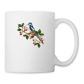 Bunter Vogel - Tasse - Weiß - Rechts