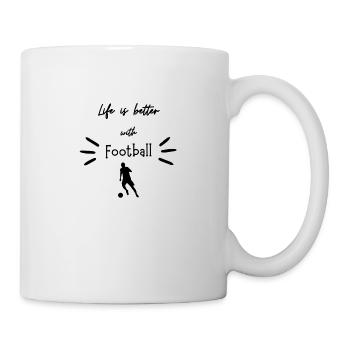 Le football c'est la vie - Mug blanc - blanc - Droite