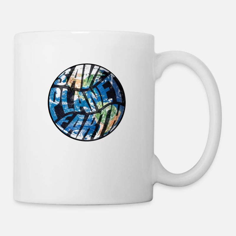 Rette den Planeten Erde - Tasse - Weiß